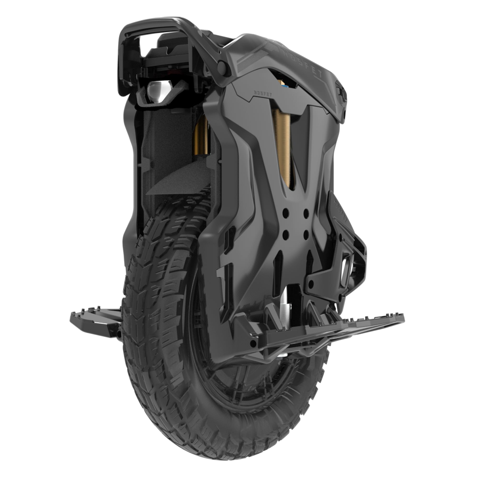 Gyroroue NOSFET Aero - Adulte, Noir, Taille Unique EU, Double Amortissement, Pneu Offroad, Autonomie jusqu'à 60km, 25km/h, Pneu Gonflable 15"