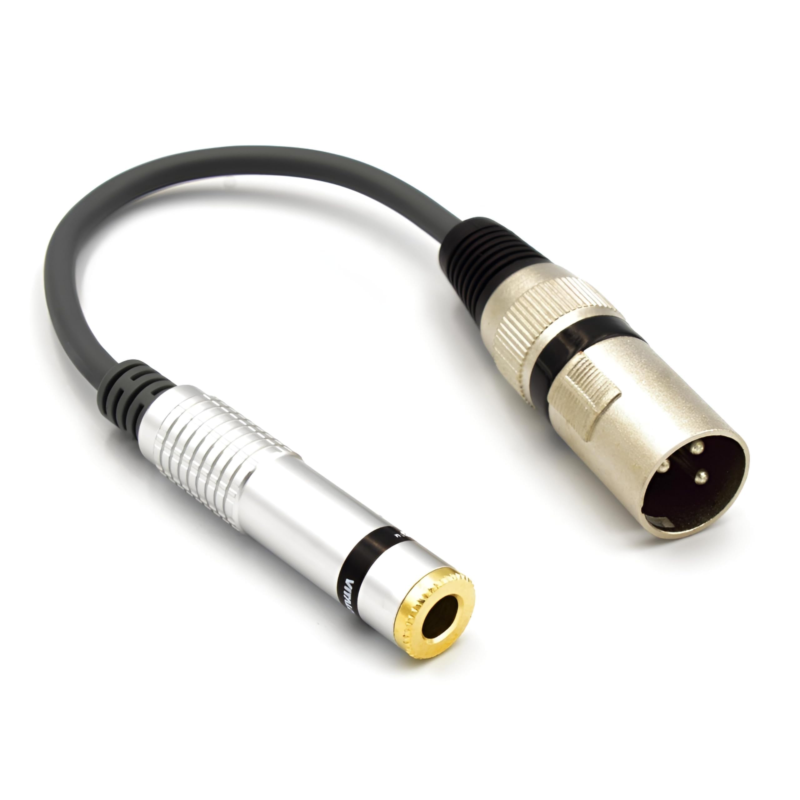 Adaptateur XLR Mâle vers Jack 6.35mm Mono Femalle Audio Prise 3 Broches Connecteur XLR vers Femalle Jack 6.35 TS Câble de Connexion Microphone