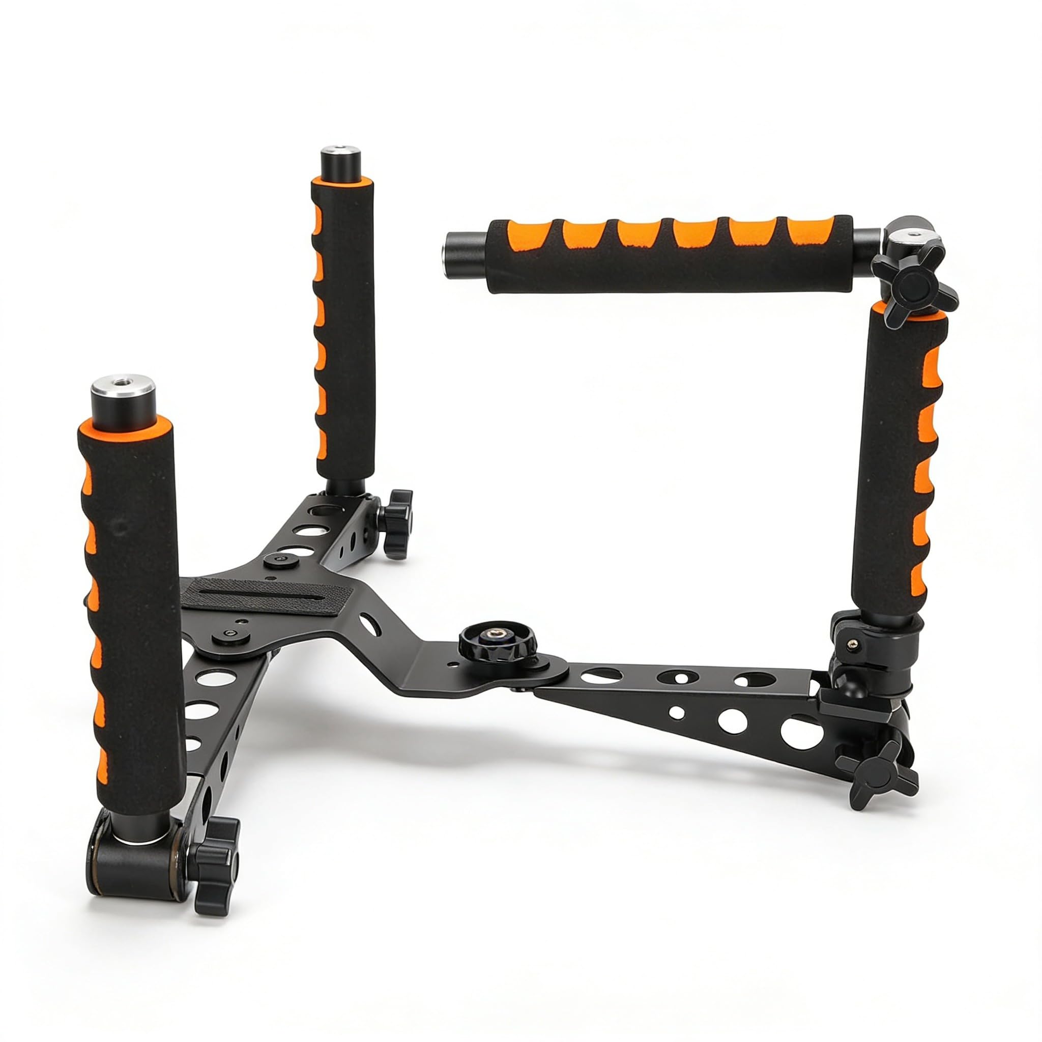 Bewinner Kit de la Plataforma de Soporte de Hombro de la Cámara para Videocámaras DSLR con Mango de Altura Ajustable, Estabilizador Plegable Anti Shake para Diseñar Al Aire Libre de