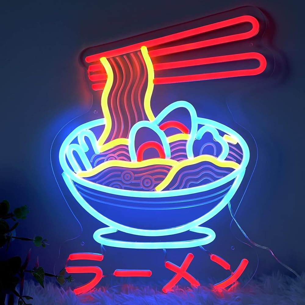 Znak LED Japońskie Sushi Neony Kawaii Światła Led Ścienne Dekoracyjne Koreańskie Lampki Nocne Strona Dekoracja Światło USB Regulacja jasności
