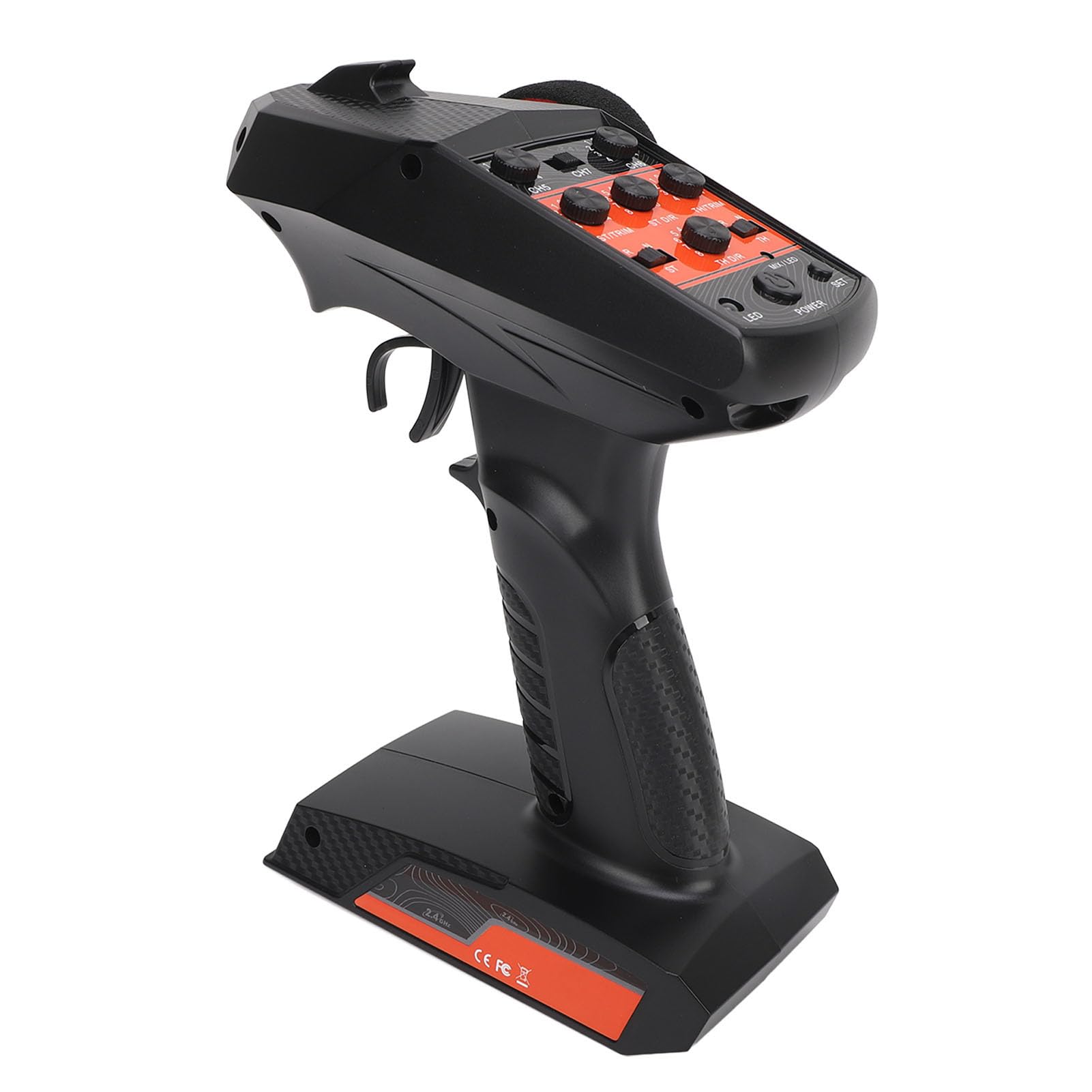RiToEasysports a Distancia RC de 7 Canales, 2,4 GHz, Transmisor de Radio con Receptor, Protección del Acelerador y Alarma de bajo Voltaje, con Juego de Luces de Conexión y Enchufe de