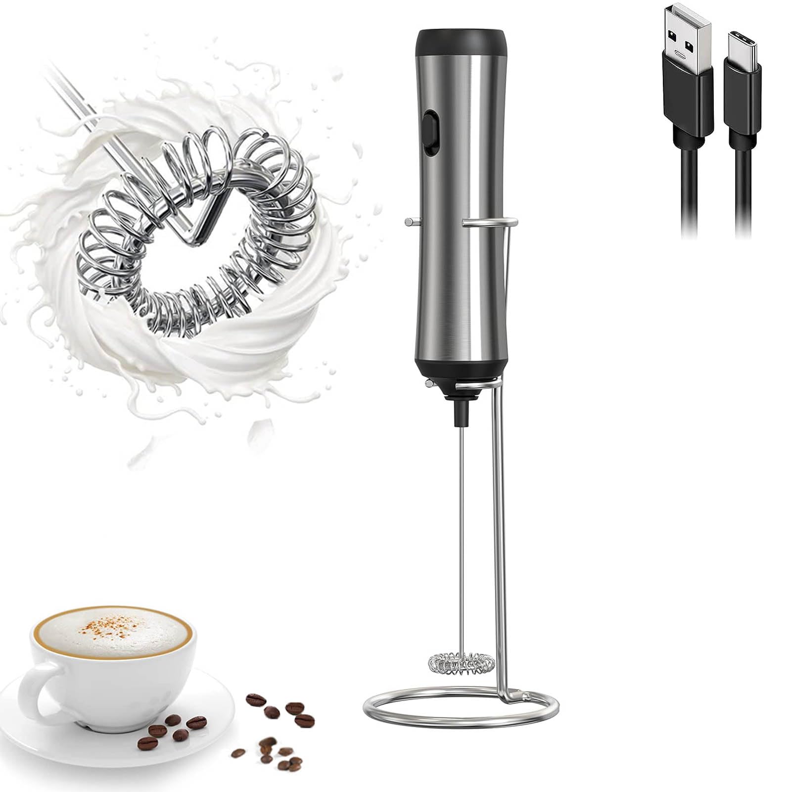 Mini mélangeur et mousseur portable pour réussir vos lattes maison rapidement