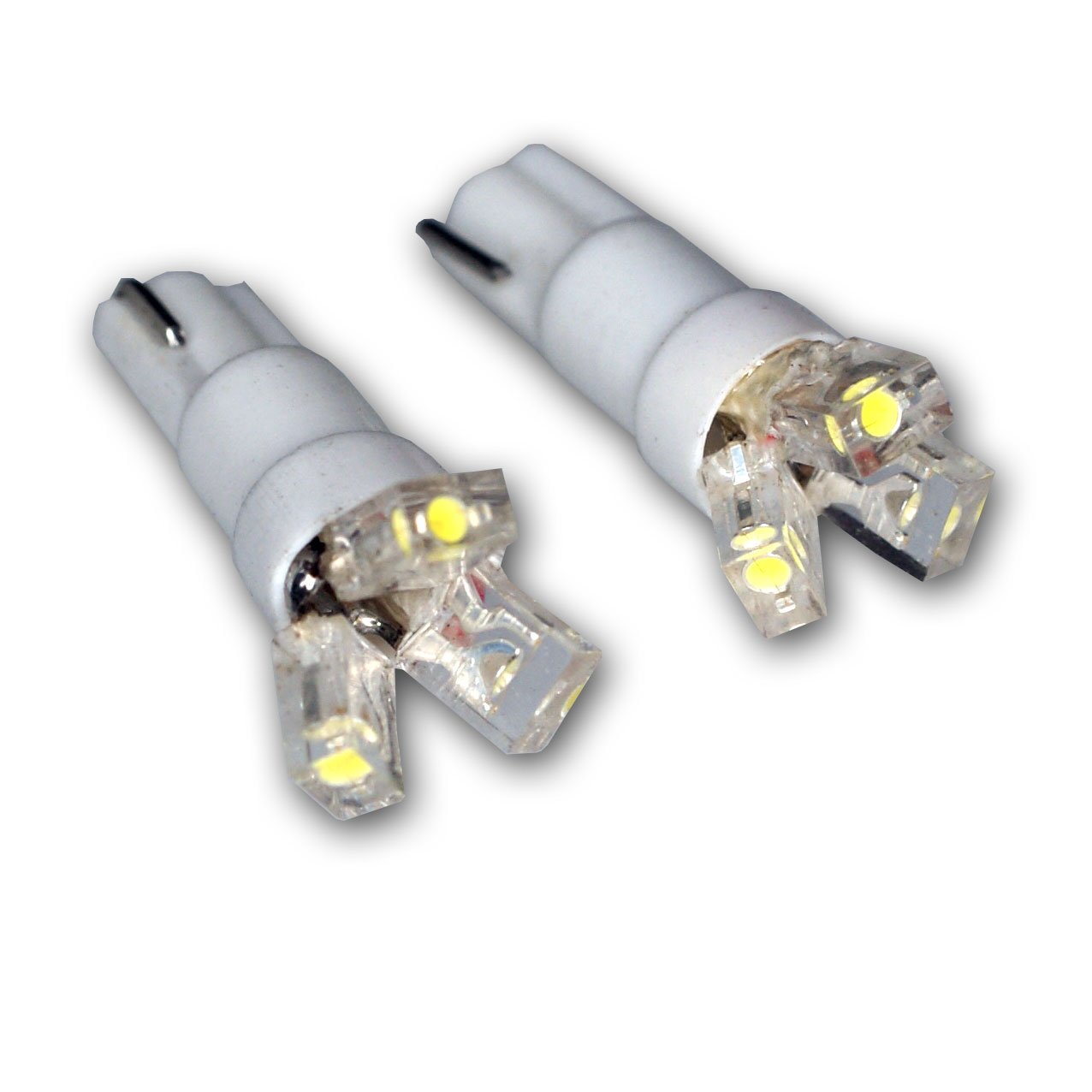 Tuningpros LEDGB-T5-W3 Glove Box LED Light Bulbs T5, 3 LED White 2-pc Set
