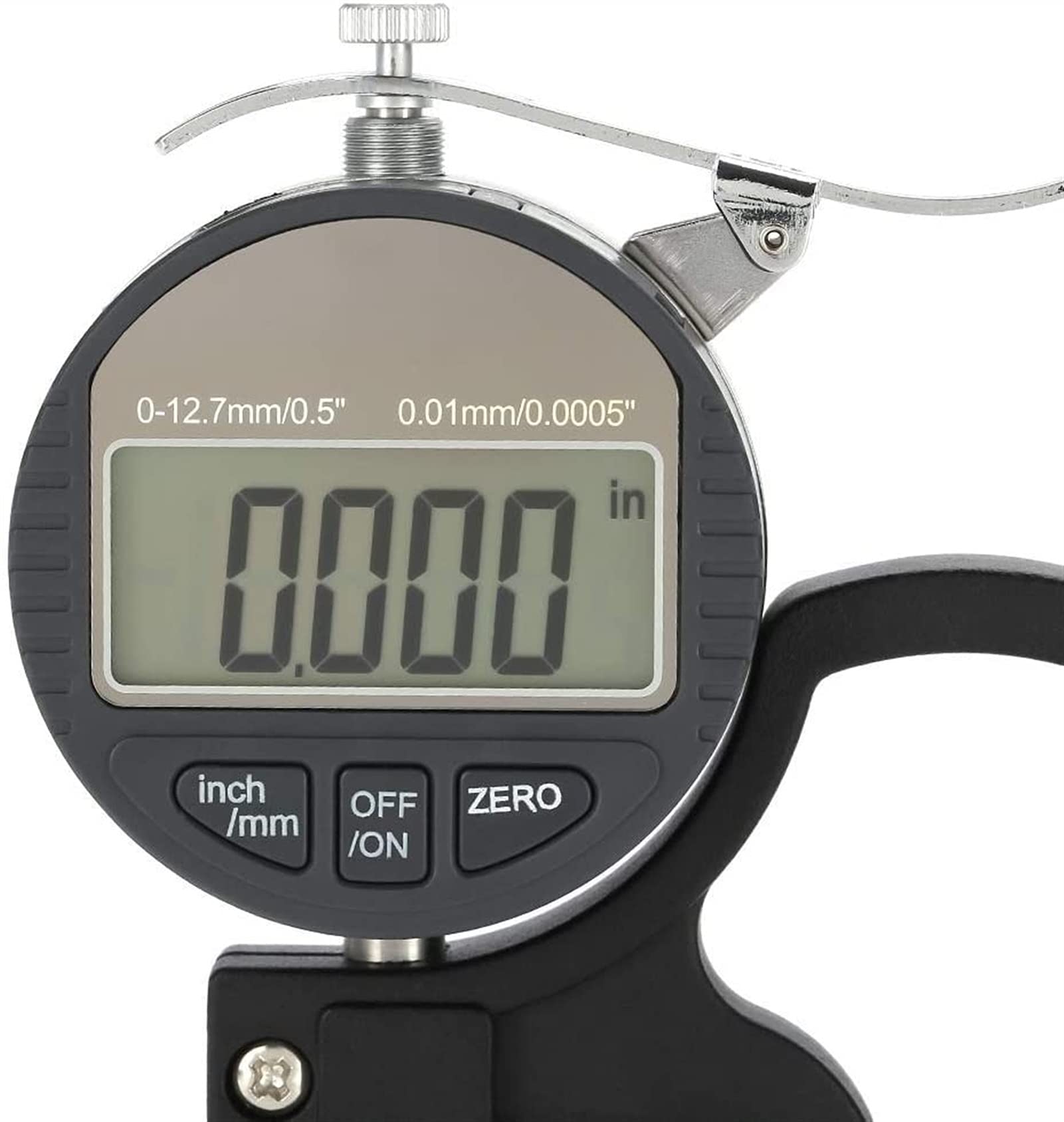 SwePer Cyfrowy miernik grubości, 0,01 mm zakres 0-12,7 mm praktyczny dokładny wyświetlacz LCD miernik grubości narzędzie pomiarowe zaciski