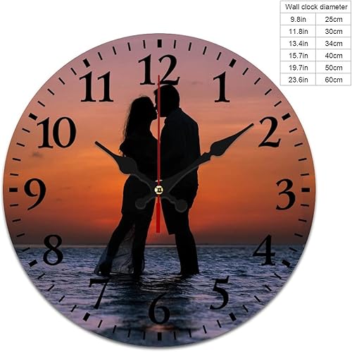 Miniatura 4 de FGHJ Reloj de pared personalizado, diseño de tu propia foto, texto, logotipo, silencioso, sin tictac, reloj digital con foto para dormitorio, sala