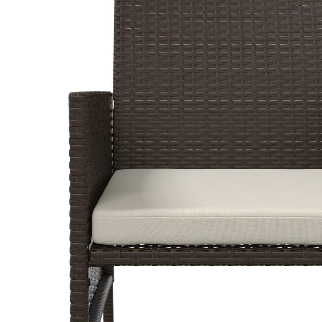 Gecheer Divano Giardino 2Posti con Tavolo e Sgabelli Marrone Polyrattan,Divani,da Giardino,per Esterno,Divanetto da Esterno,Divanetti da Esterno,Divano da Esterno Divano Giardino,P317625