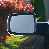 Vista 8 de BDFHYK Vidrio de espejo compatible con Dodge Ram 1500 2500 2009-2018, espejo exterior de vista lateral con placa de respaldo, reemplaza 68050299AA