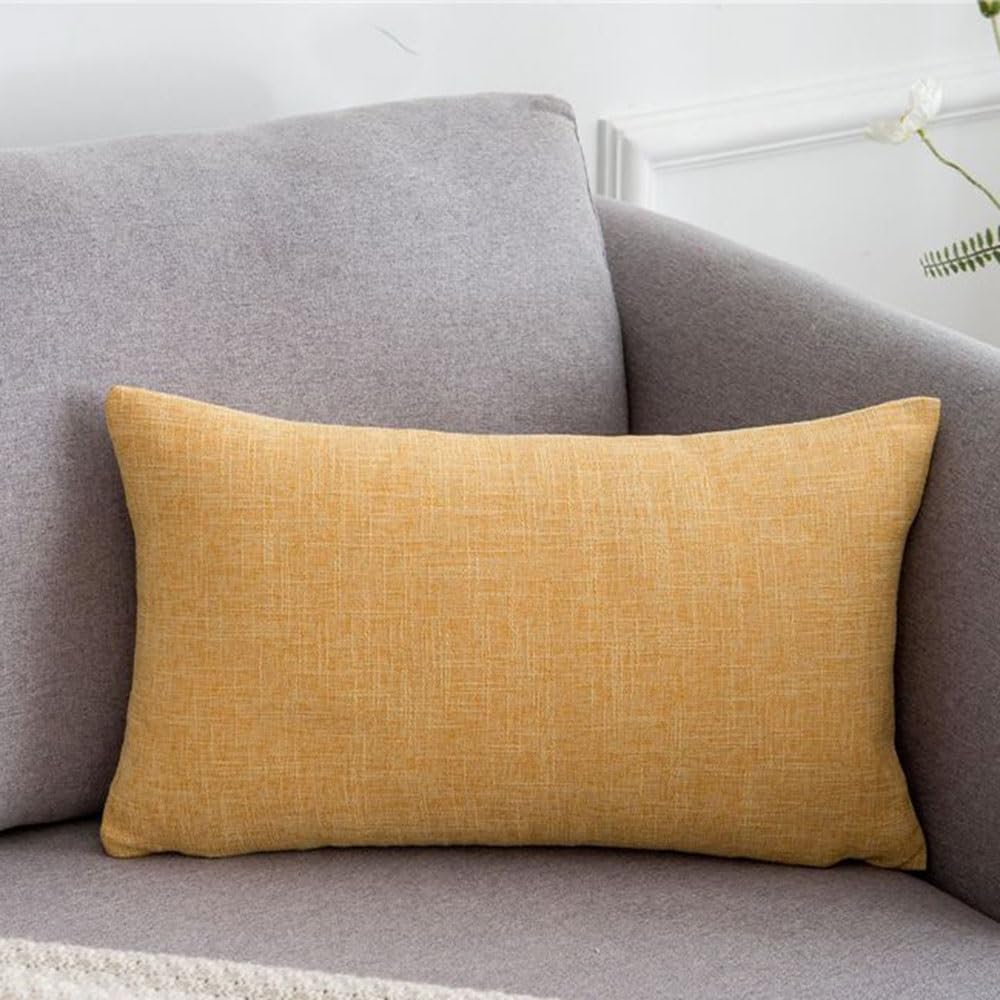 Swj-Swjssb Yellow Super King Size Pillow Cases Square Rectangle Square Extra Large Cushion Covers,Soft Pillow Covers With Invisible Zipper Decorative Pillowcases For Sofa Couch(,40X60 Cm)