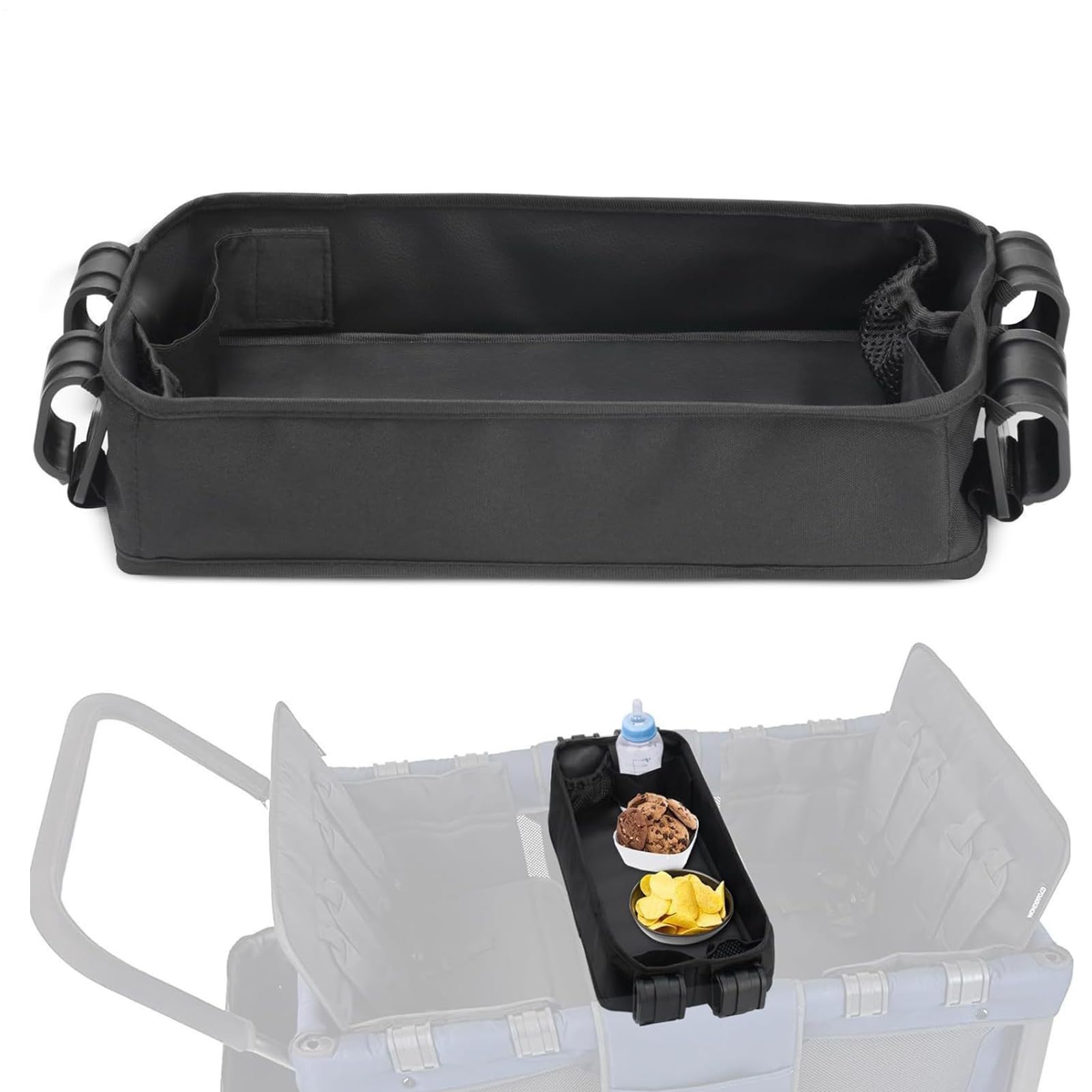 Plateau Collation Poussette Adaptateur Porte-Gobelet Antidérapant Rapide