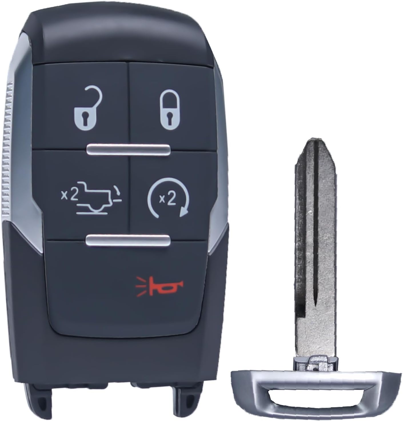 SUPALAND Keyless Entry Remote Control Key Fob Replacement Fits for Dodge Ram 2500 3500 4500 5500 2019 2020 2021 2022 2023 2024 GQ4-76T 68374994AC 68374994AA 68374994AB 5buttons