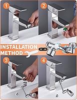 Vista 4 de Extensor de grifo 1080 grifo de filtro giratorio universal aireador de grifo grifo de extensión multifuncional giratorio grifos de burbuja filtro