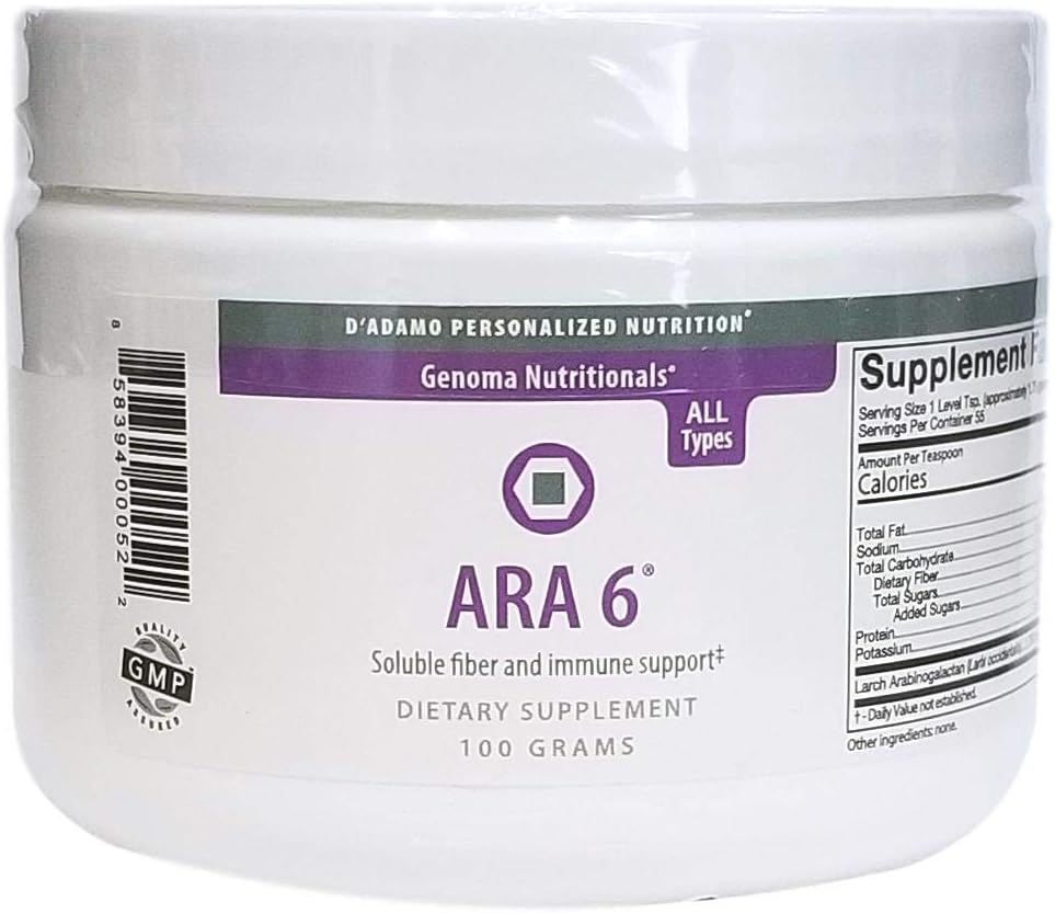 ARA 6, Soluble Fiber and Immune Support, 100 Grams