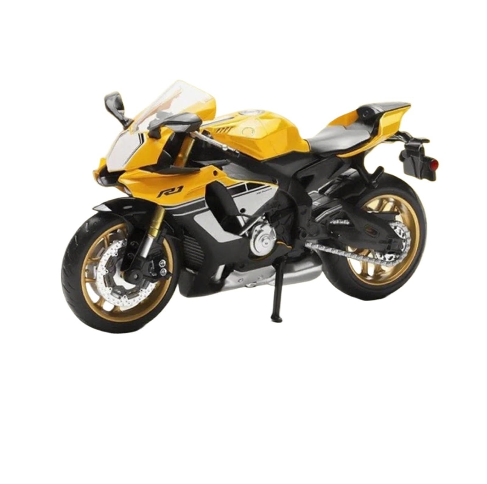 Collection 1:12 for Y-AMAHA YZF-R1 Alloy Motorcycle Diecast Toys Front Wheel Steering Rear Suspension Birthday Gifts(Yellow)