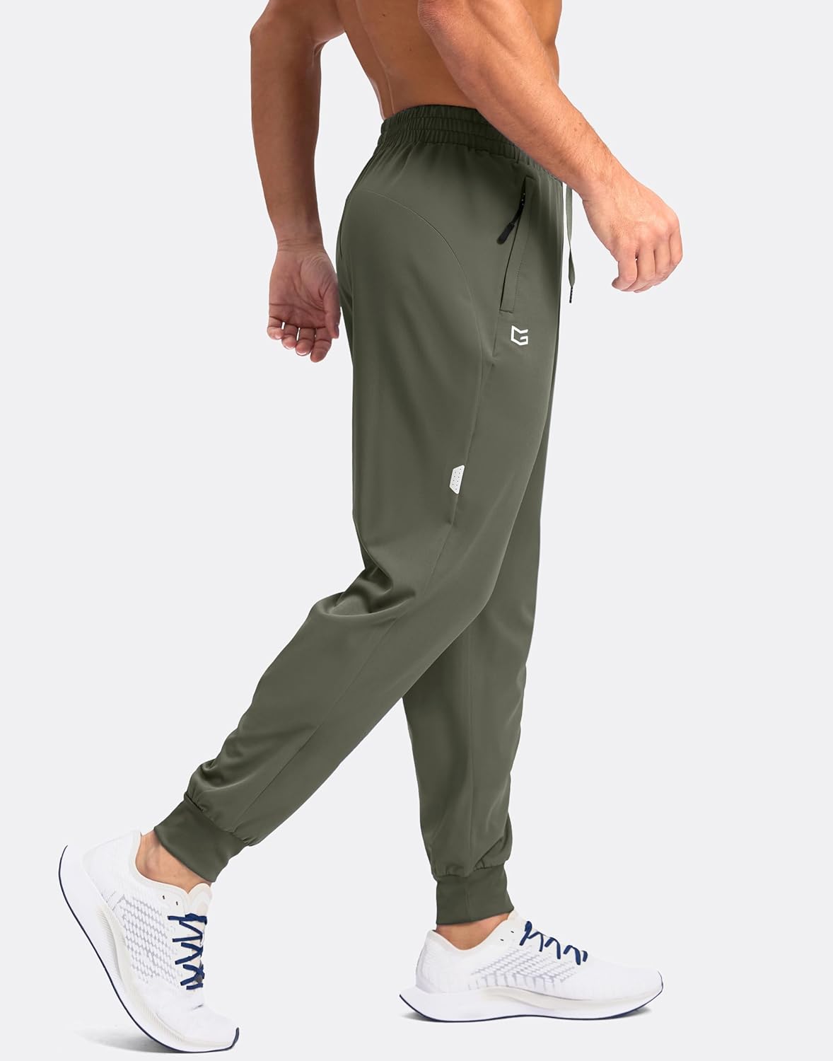 G Gradual Men's Joggers with Zipper Pockets Lightweight Athletic Workout Pants Quick Dry Sweatpants for Men Running Hiking - Image 2