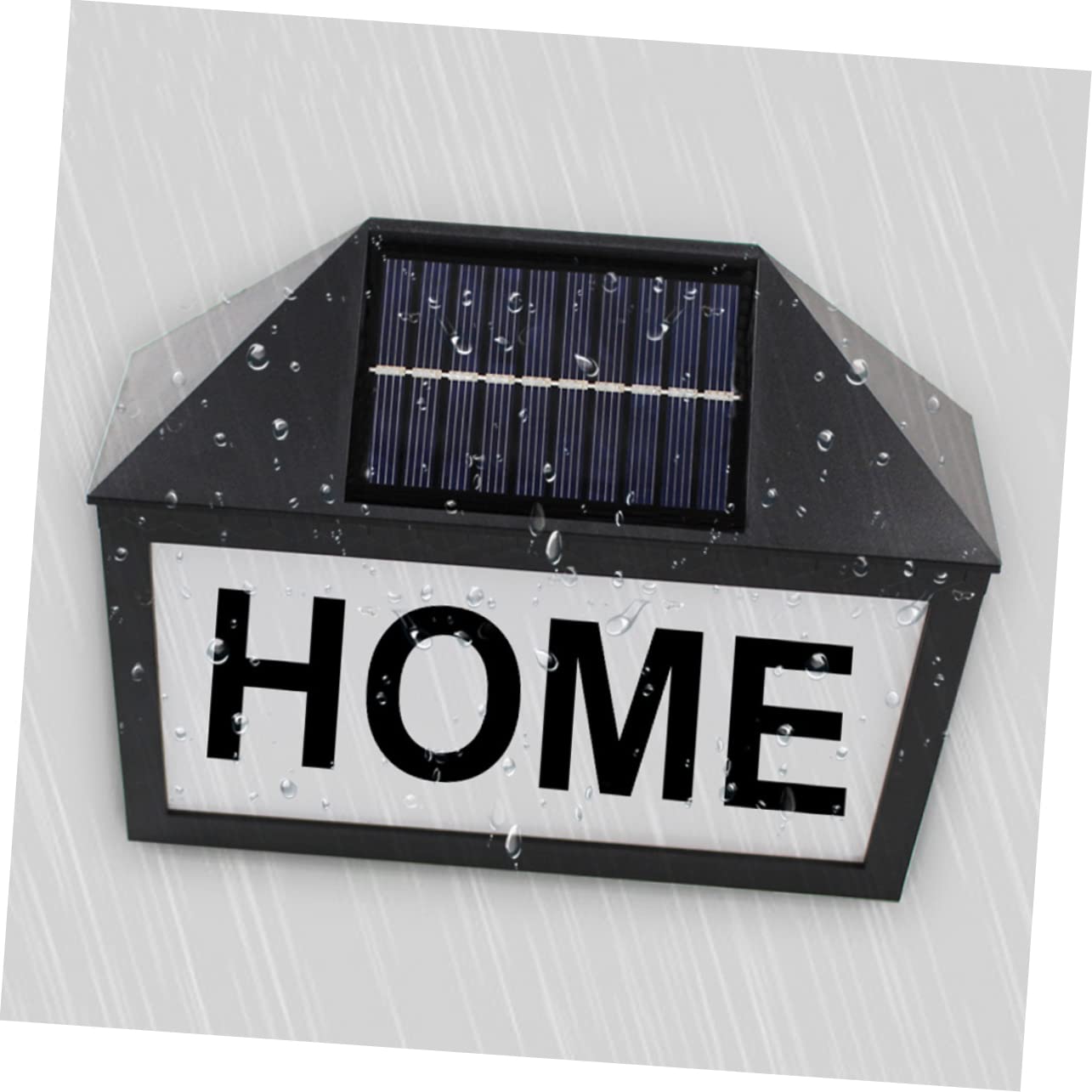 Angoily Solar Hausnummernleuchte mit Ip55 Schutz Solarbetrieben aus Abs und PC Material Schwarz für Beleuchtete Hausnummer Außen bei Nacht