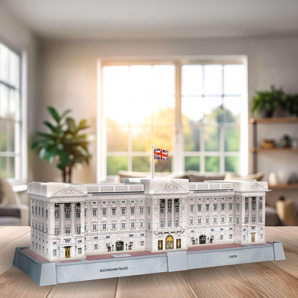 Ravensburger 3D Puzzle Iconics: 12008031 Buckingham Palace - with Light - The Seat of the British Royals as a Detailed and Illuminated Model