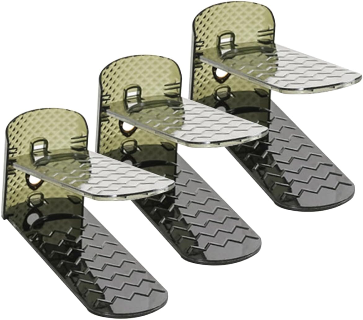 2pcs Adjustable Shoe Rack Organizer Space-Saving Double Layer Slipper Holder for Closet Entryway Slip Design for Efficient Shoe Storage Olive Green