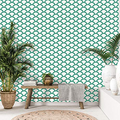 Tempaper Papel pintado de mosaico verde esmeralda extraíble 8