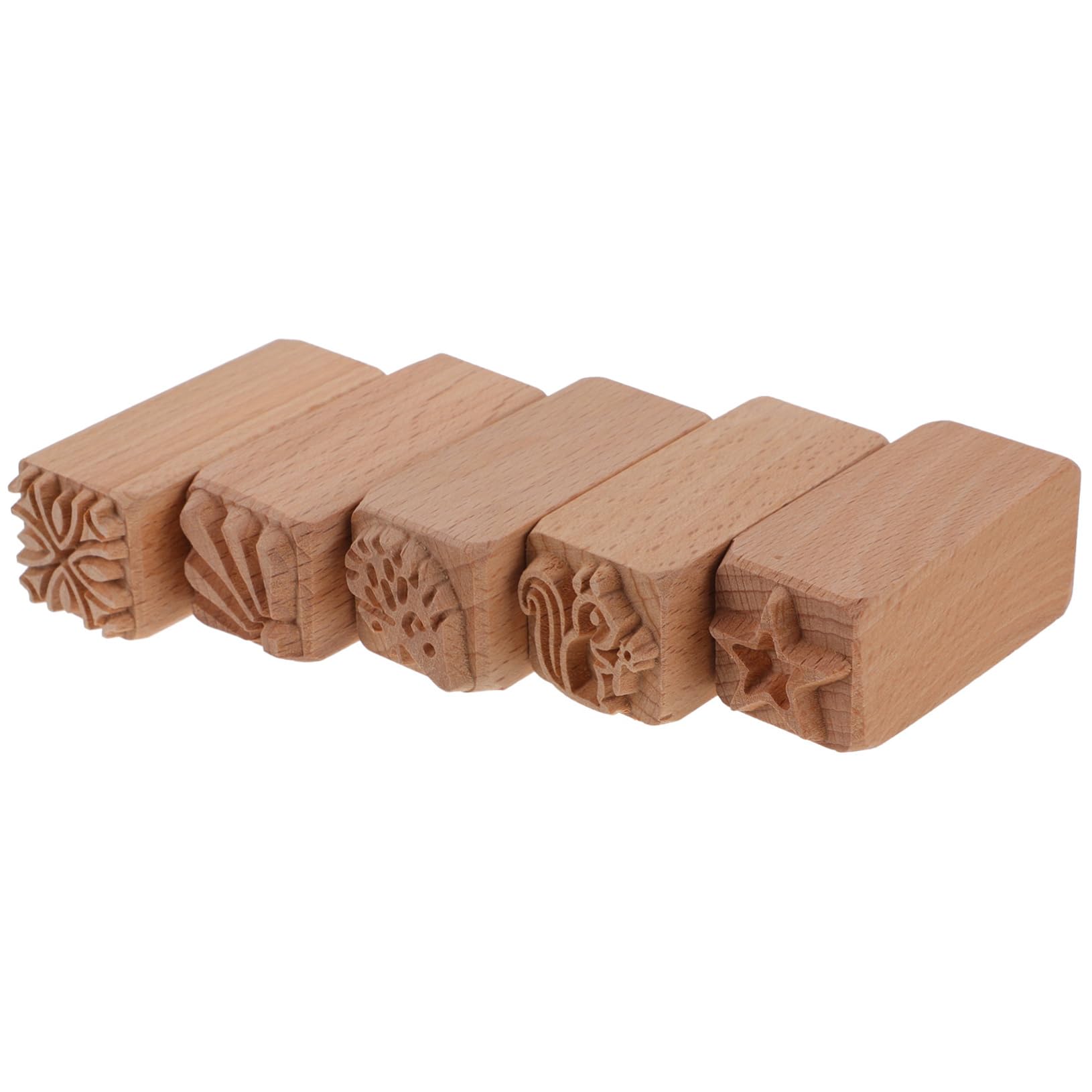 Lurrose 3 Juegos Sello De Textura De Madera Sellos De Arcilla Mousse Cacerola Horneando Pastel Estaño Estampadores Para Hornear Sello De Postre Moldes Para Hacer Postres 5 Piezas * 3