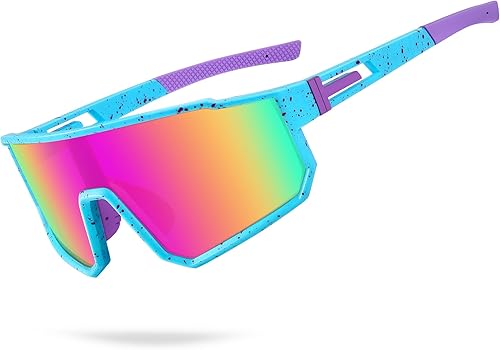 Miniatura 8 de Derowern Lentes de sol de béisbol juveniles, lentes de sol deportivos polarizados para niños, protección UV400 para niños y niñas, softbol y ciclismo