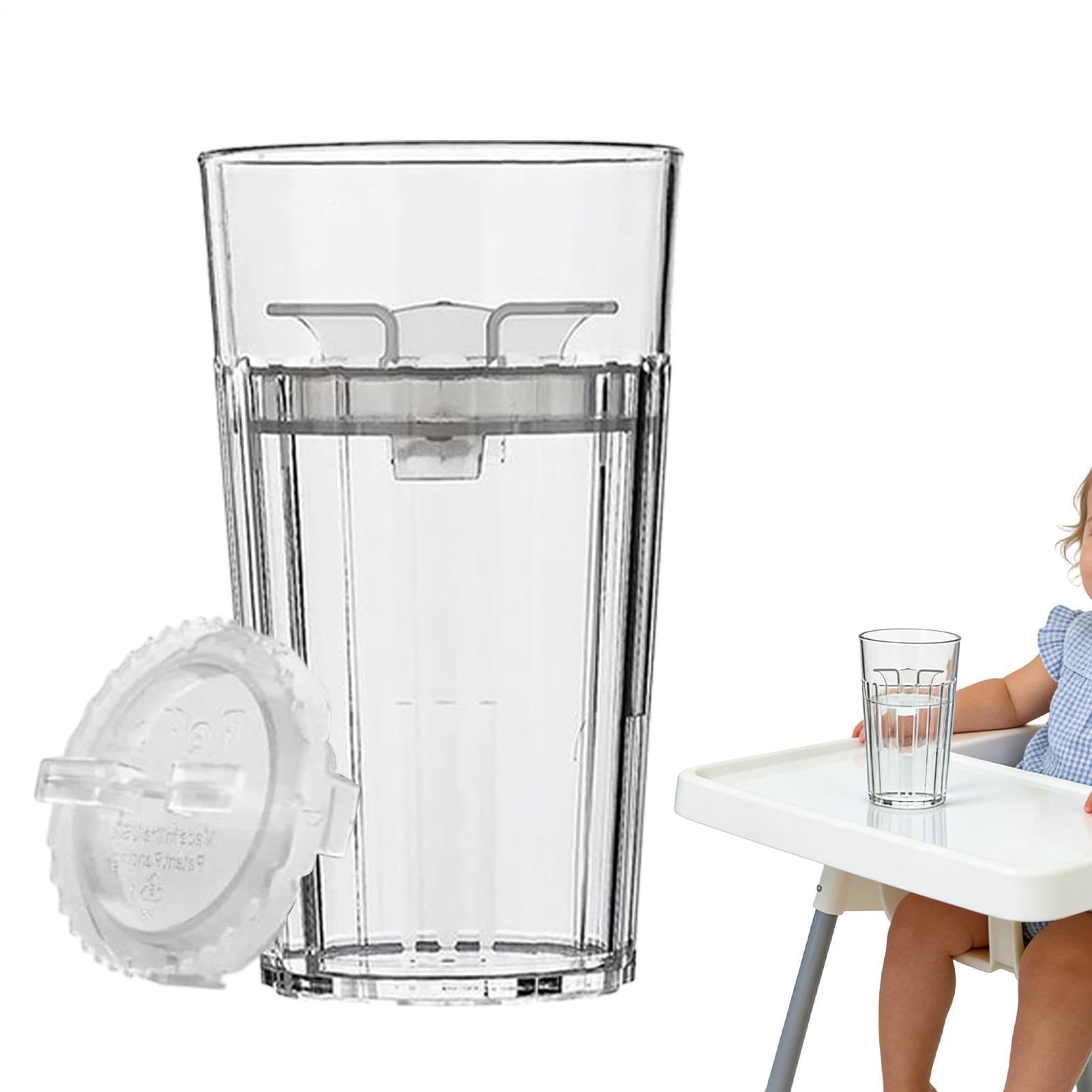 Rutyuily Sippy Cup 12x7cm PC, 360 Degree Rim Training Cup, Spill Resistant Board TrainingCup, Soft Grip with Cute Style, Leakproof Spill Proof Babyy Drinking Mug for Bedtime Drinking Feeding Sipping