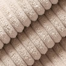 Beige Plain Small Scale Corduroy Chenille Upholstery Fabric by The Yard - SKU Rosetta Bisque