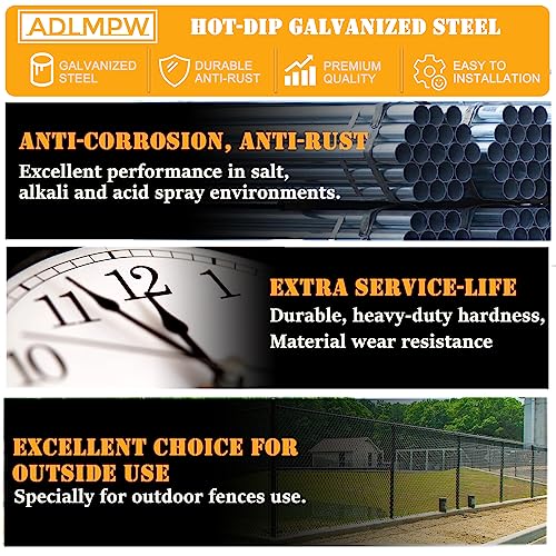 Adlmpw [Pack Of 2] 8 Inch J-Bolt Chain Link Fence Gate Hinge thumb #3