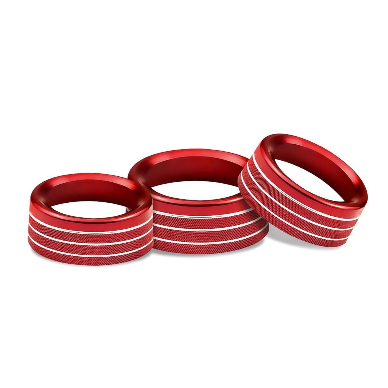 AuTK Aluminum Alloy HVAC Knob & Button Covers Kit fit for Dodge Challenger & Charger 2015-2024, fit for Chrysler 300/300S 2015-2024, fit for Ram 1500/