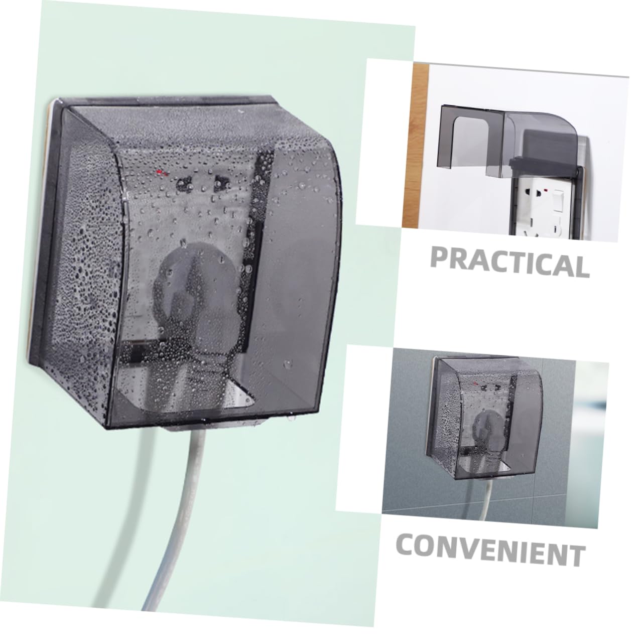 HOMSFOU 8pezzi Coperchio Per Prese Elettriche Da Protezione Adesiva Per Ambienti Umidi Facile Da Pulire e Riutilizzabile Adatto Per Bagni e Cucine