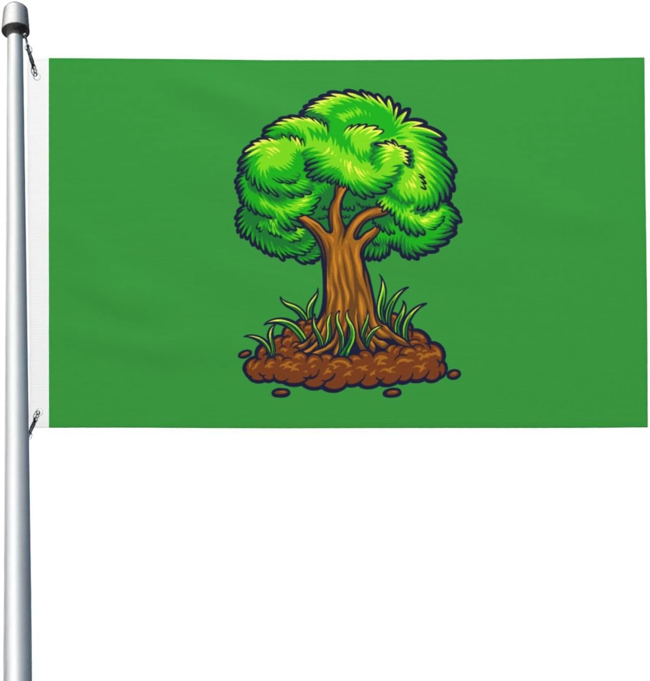 The Tree With Lush Foliage Flags for Outside 3x5 Ft Double Sided Flag Durable Home Yard Festival Garden Decor Banner, with 2 Brass Grommets