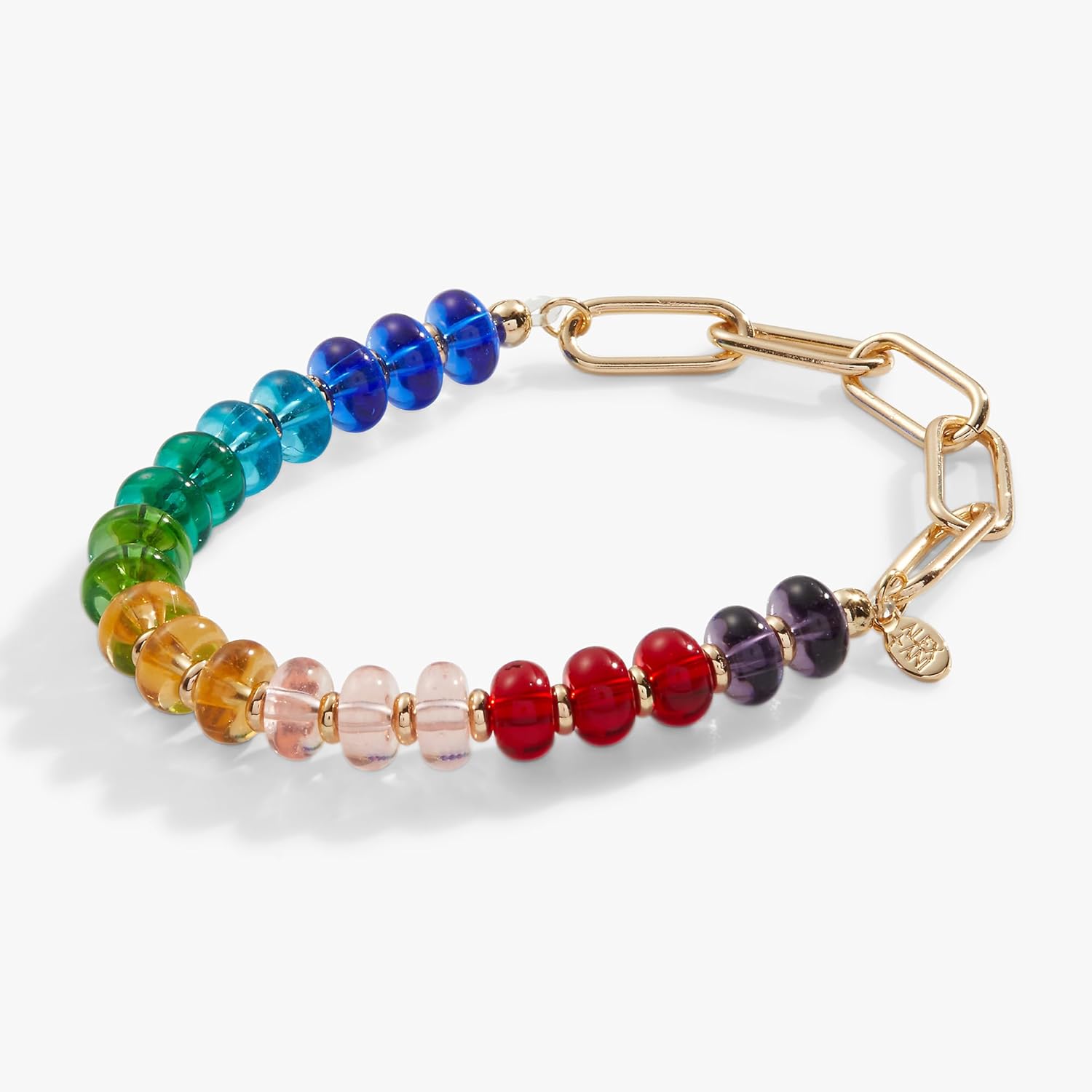 Alex and Ani Rainbow Beaded + Chain Stretch Bracelet - Image 2