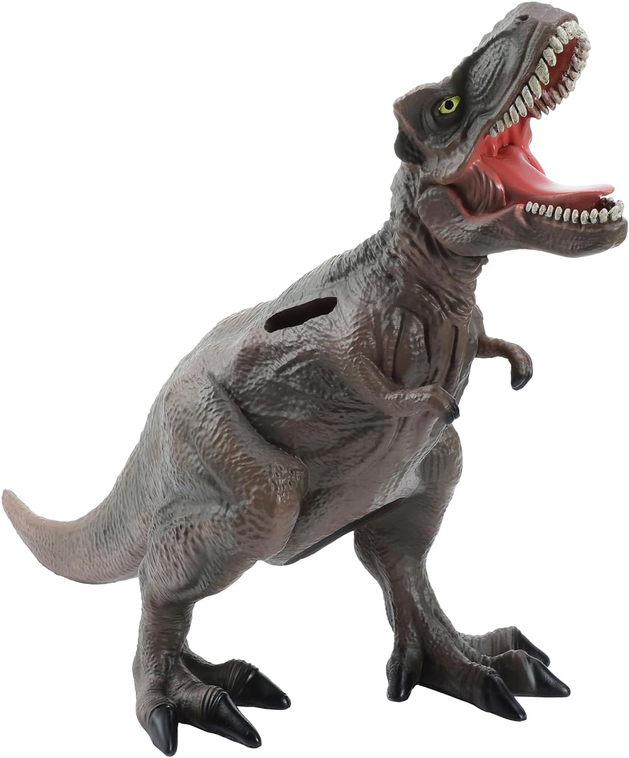 Resin Brown Dinosaur T-Rex Piggy Bank, Boy Birthday Present.