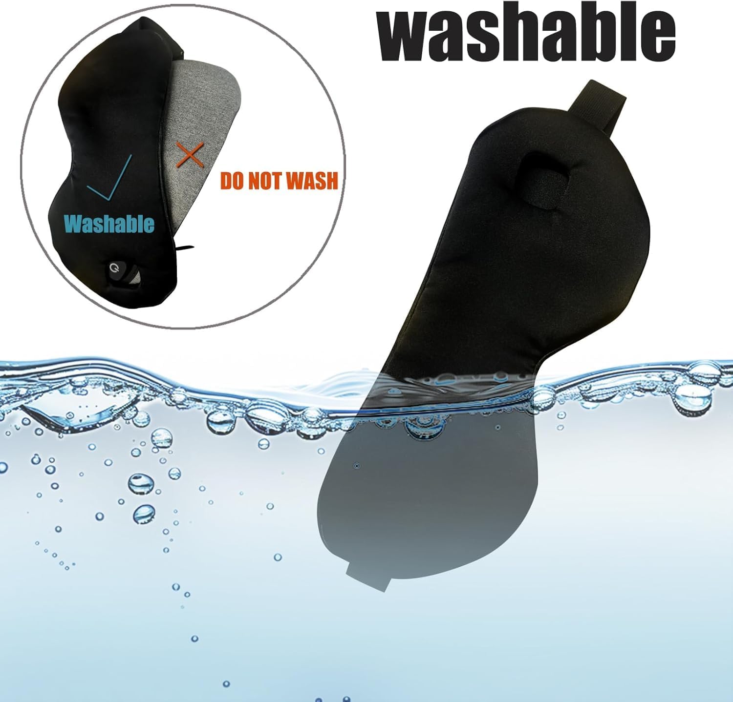 Silk Cordless Heated Eye Mask for Dry Eyes, Light Blocking Warm Eye Compress, Improved Sleep, with 3 Heat Settings, Washable Heating Pad for Migraine, Travel, Rechargeable, Men Women