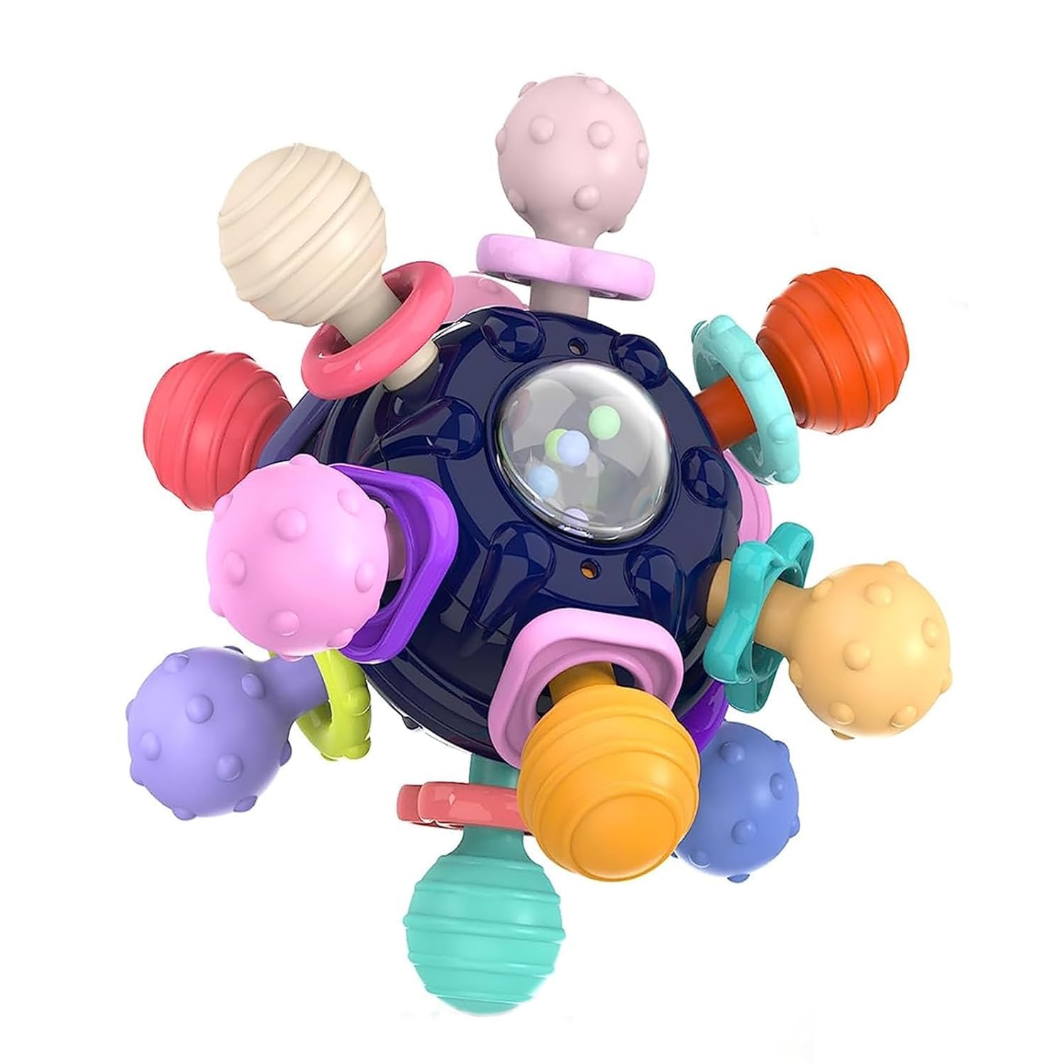 Baby Montessori Sensory for 0-6 6-12 Months, Baby Teether Teething for Babies 0 3 6 9 12 18 Months, Newborn Infant Learning Developmental Gifts for 1 2 Year Old Boys Girls (Dark Blue.)-image-24