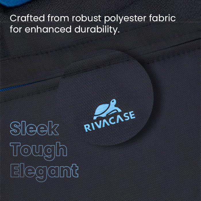 Image of RIVACASE Regent 8027 Black Laptop Bag 14 inch Inches Smart Design Durability for both Versatility and Style Briefcase for Macbook, Laptop with Smart Organizer, Professional Bag for Business, Work, Travel