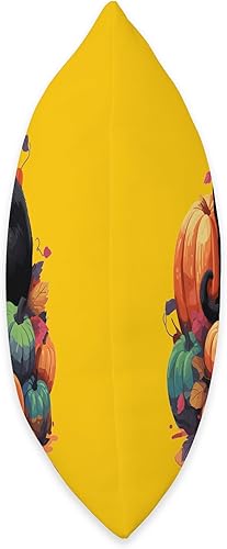 Miniatura 2 de Helloween Cat Costume And Horror Costume Designs Disfraz de Halloween para mujer con calabaza gato negro, 16 x 16 pulgadas, multicolor