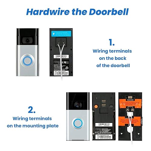 B083Y1VK9H_image_2 Transformador de timbre con certificación UL, fuente de alimentación de 24 V compatible con Nest, Arlo, Ring, Amcrest, Logitech y otros timbres,