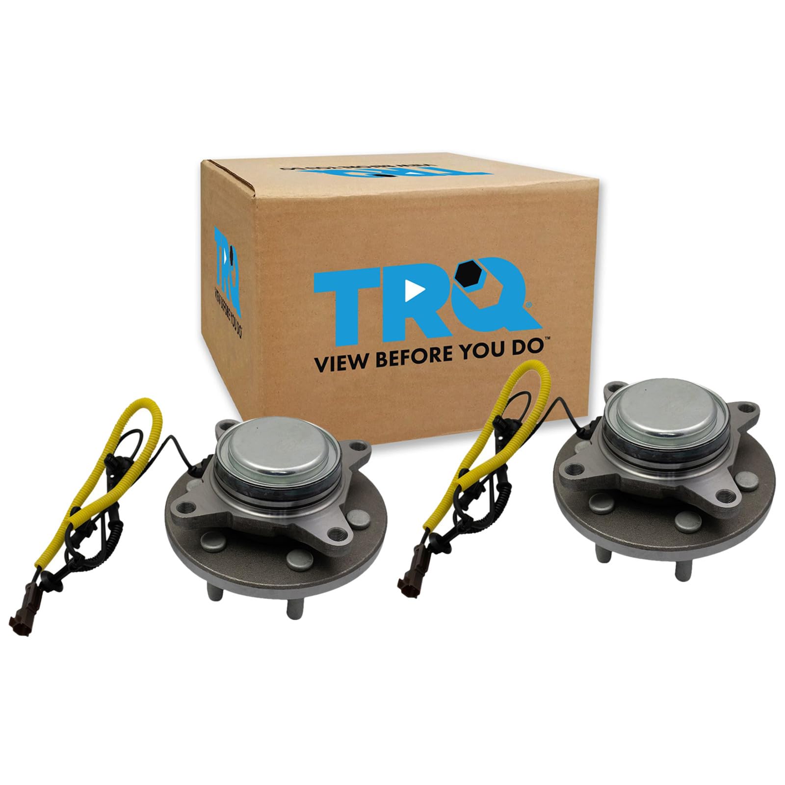 TRQ Front Left and Right Wheel Bearing and Hub Assembly Set 2 Piece