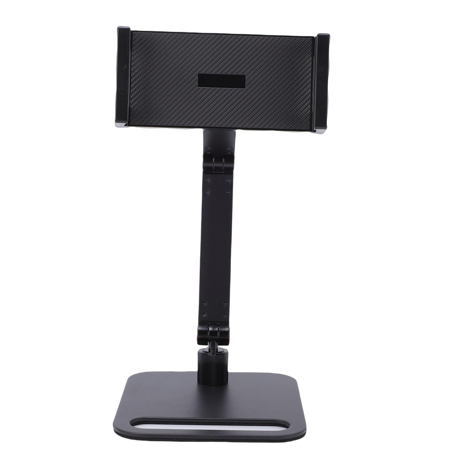 AMONIDA Supporto per Tablet Portatile Pieghevole, Supporto per Tablet per Telefono con Base in Acciaio Al Carbonio, Cuscinetti in Gomma Morbida Regolabile Girevole a 360 Gradi con Design Cavo,