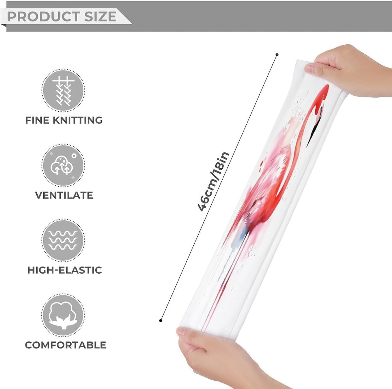 Pink Flamingo Watercolor Women High Waist Fishnet Stockings Stretch Mesh Pantyhose Sexy Trendy Legwear for Daily Wear