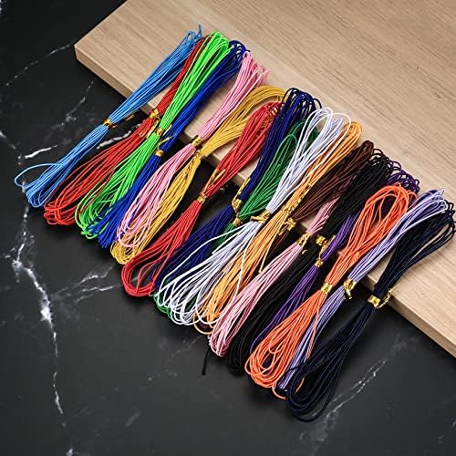 Elastic Cord, Coloured Elastic String, 18 Colors 90 Yards Stretchy String Cord for Bracelets, Necklaces, Jewellry Making, Beading, DIY Sewing Crafting, Elastic Cord String