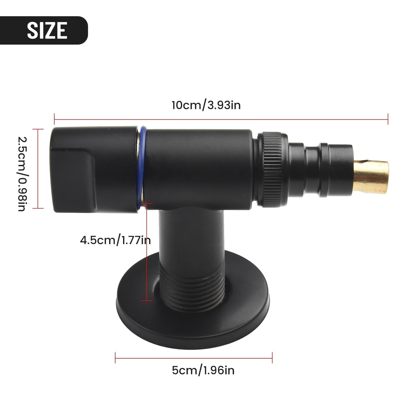 Válvula de ángulo de agua for grifo, accesorio Universal de acero inoxidable for lavadoras, fregadero de cocina, baño, 2 uds. Para Cocina, BañO(Black)