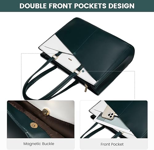 Vista 46 de LOVEVOOK Bolsa para computadora portátil para mujer, 15.6 pulgadas, bolsa de mano para computadora portátil, bolsa de trabajo para profesores, bolsa