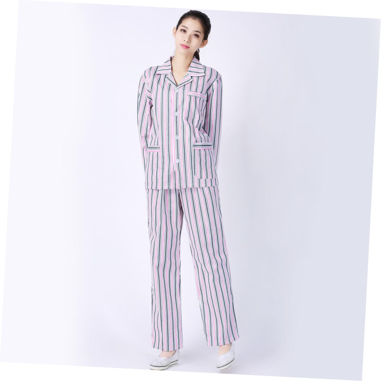VALICLUD 2 Set Camicie da Notte di Cotone Paziente Vestito per Ospedale USA E Getta Paziente Veste Uomini Pigiami Ospedale Vestiti Infermiera Scrub Camice Perdere