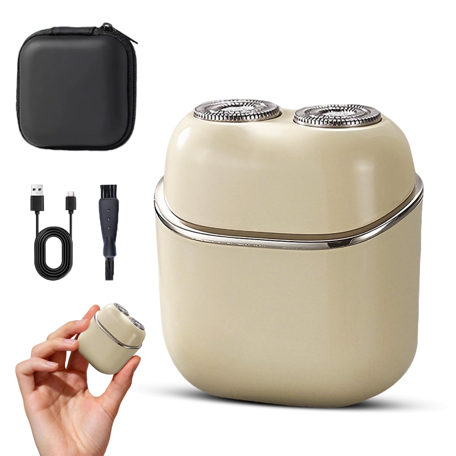 MINI Pocket Shaver Dual Head Travel Electric Razor Wet Dry Smart Sensor