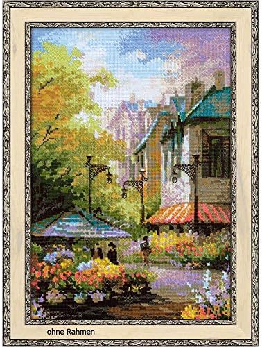 RIOLIS 1306 Flower Street Counted Cross Stitch Kit 10.24 x 14.96 in image 2