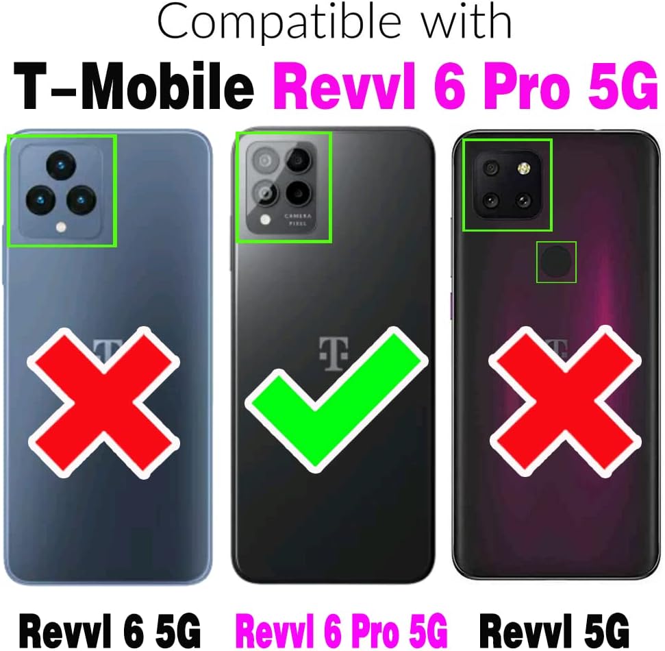 Wallet Case for T-Mobile Revvl 6 Pro/6X Pro 5G with Wrist Strap Flip Zipper Credit Card Holder Soft Stand Cell Phone Cover for Tmobile Revel X Tmo Revell T Mobile Rebel TCL Women Girls Purple