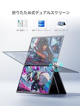 Amazon.co.jp: MINISFORUM MDSA156 折り畳み式デュアルモバイル