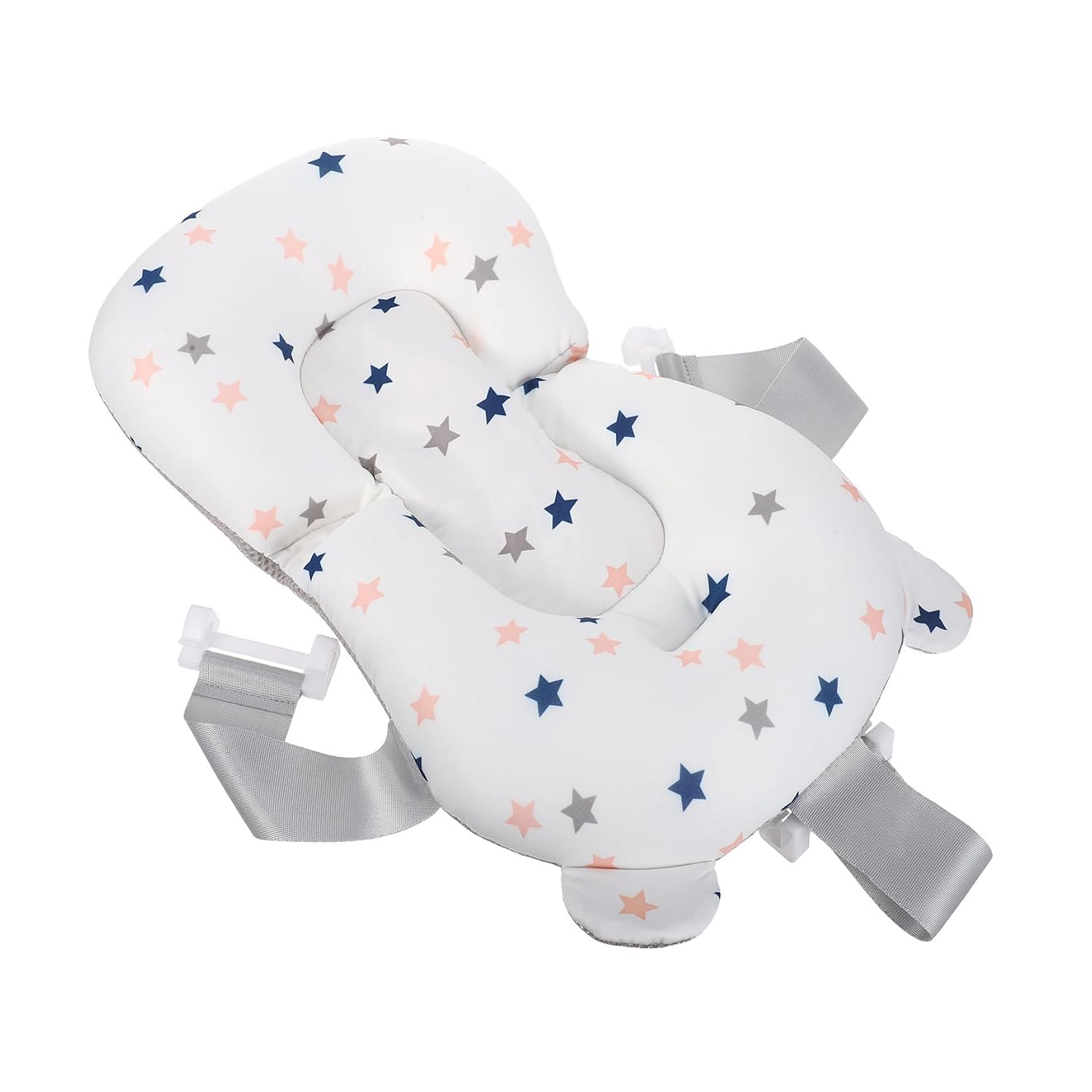 minkissy Bath Seat Sling with Star Pattern Breathable Floating Cradle Cushion for Soft Non Slip Shower Net Tub Pad Easy to Install and Compatible with Bathtubs