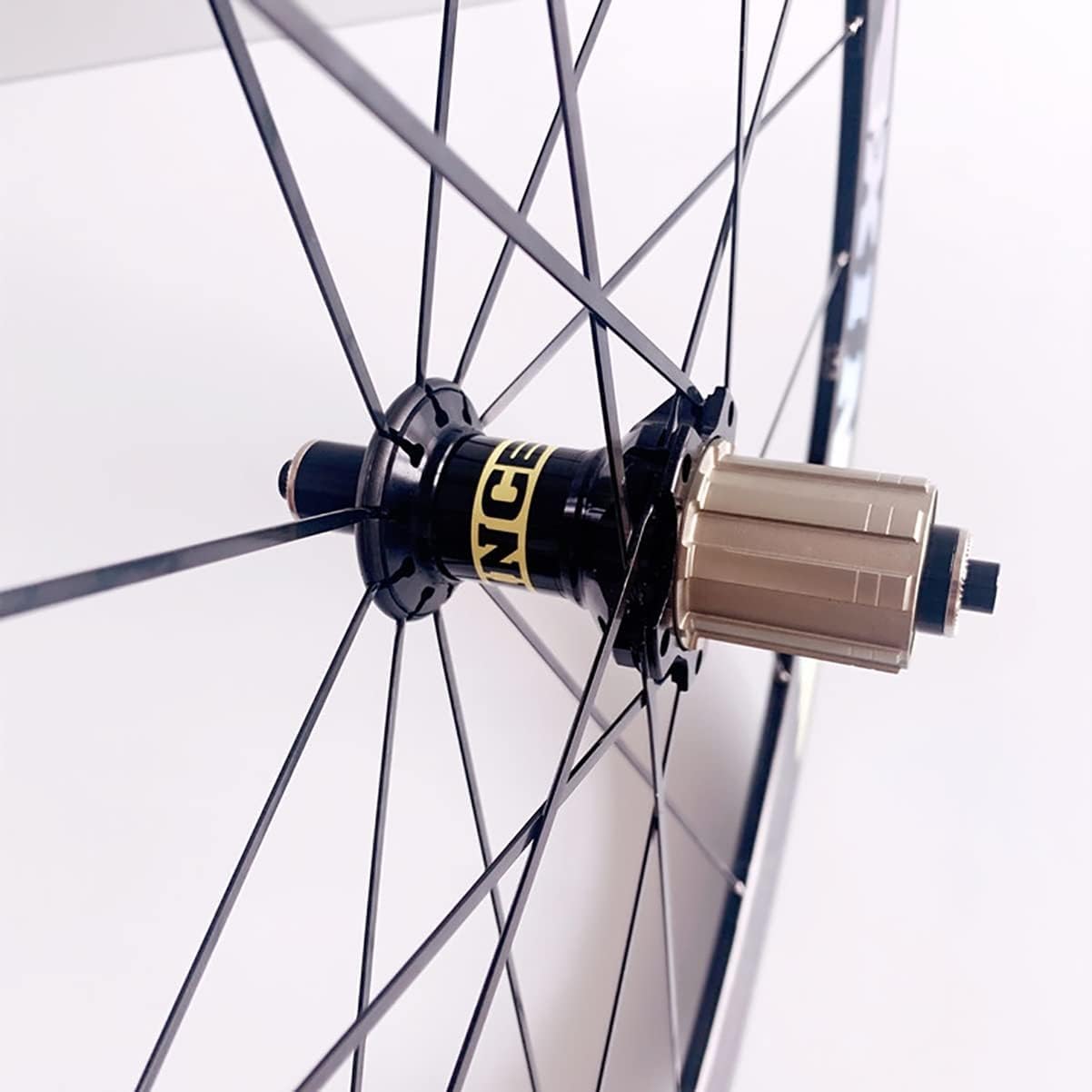 700C Juego De Ruedas De Carretera 50Mm Llantas De Aleación De Aluminio C/V Freno Ruedas De Bicicleta 24H Straight Pull Radios Liberación Rápida Buje para Cassette De 8 9 10 11 Velocidades